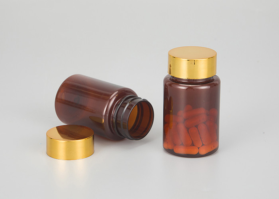 Çocuk Korumalı Kapaklı Tıp Kahverengi Amber İlaç Hapı Kapsül Şişesi