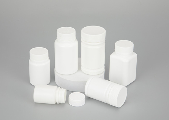 Tıp Kimyasalları İçin Vidalı Kapaklı Plastik Hap Şişeleri 60ml 120ml Beyaz