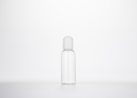 0.5oz 1oz 2oz 3oz 4oz Cosmo Yuvarlak Plastik Şişeler Pres Disk Kapaklı Şeffaf PET