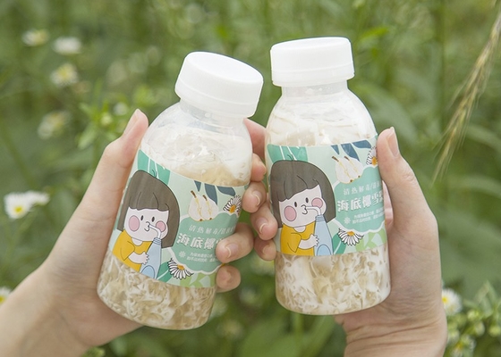 400ml 14oz Soya Sütü Çay Şişeleri Isıya Dayanıklı Kare Plastik Meyve Suyu Şişesi Sulu