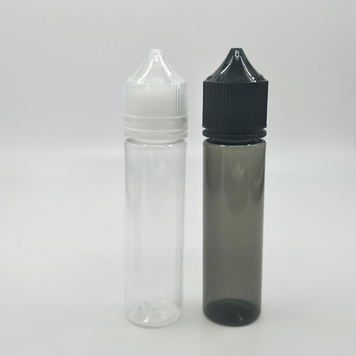 Sıkılabilir 60ml Boş Damla Şişe Gıda Sınıfı PET Şeffaf Siyah Plastik Şişe