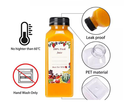 Plastik şişe evcil hayvan içeceği suyu için 4 oz 8 oz 12 oz 16 oz