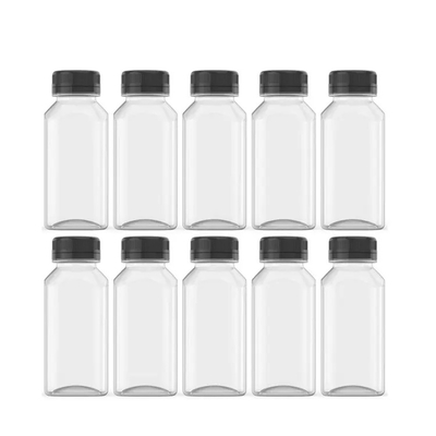 Şeffaf / Özel Renk 250ml 350ml 500ml PET Gıda Sınıfı Meyve suyu Kapaklı Plastik Şişe