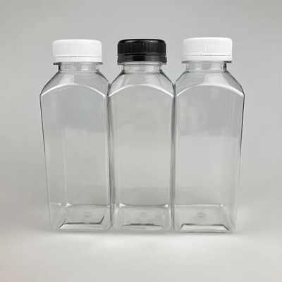 Şeffaf / Özel Renk 250ml 350ml 500ml PET Gıda Sınıfı Meyve suyu Kapaklı Plastik Şişe