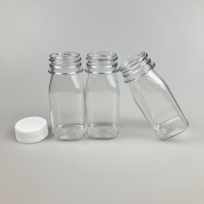 8 oz 16 oz açık plastik meyve suyu konteyneri PP kapağı ile kare