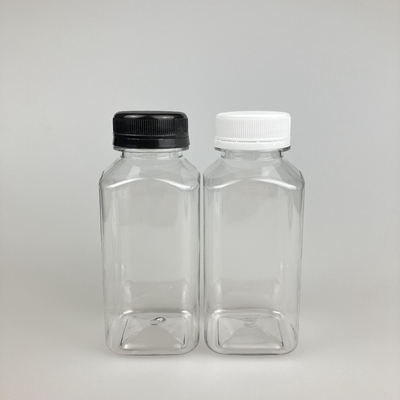 8 oz 16 oz açık plastik meyve suyu konteyneri PP kapağı ile kare
