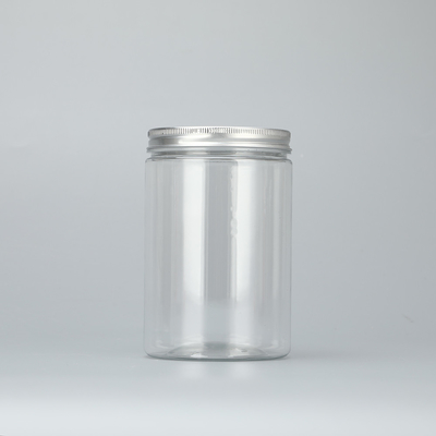 özel 100ml 200ml 8oz 300ml 12oz 500ml açık beyaz siyah kehribar geniş ağız kozmetik kaplar alum ile plastik evcil hayvan kavanozu
