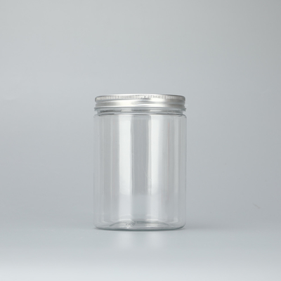 özel 100ml 200ml 8oz 300ml 12oz 500ml açık beyaz siyah kehribar geniş ağız kozmetik kaplar alum ile plastik evcil hayvan kavanozu