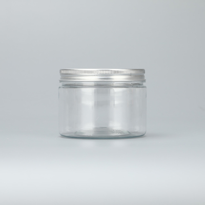 özel 100ml 200ml 8oz 300ml 12oz 500ml açık beyaz siyah kehribar geniş ağız kozmetik kaplar alum ile plastik evcil hayvan kavanozu