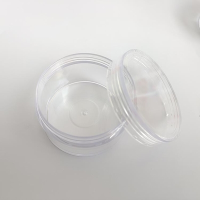 Düz yüzeyli plastik kozmetik kavanoz özel logo ve basınç duyarlı conta ile