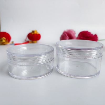 Düz yüzeyli plastik kozmetik kavanoz özel logo ve basınç duyarlı conta ile