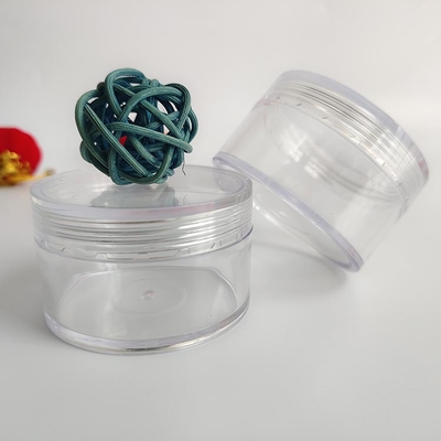 Düz yüzeyli plastik kozmetik kavanoz özel logo ve basınç duyarlı conta ile