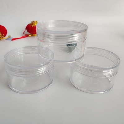 Düz yüzeyli plastik kozmetik kavanoz özel logo ve basınç duyarlı conta ile