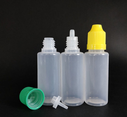 Plastik damlatıcı şişeleri, vida kapağı olan şeffaf siyah renkte özelleştirin.