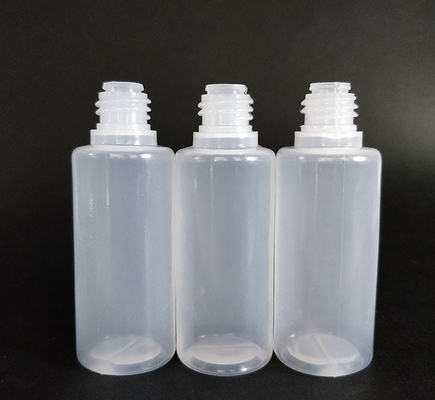 Plastik damlatıcı şişeleri, vida kapağı olan şeffaf siyah renkte özelleştirin.