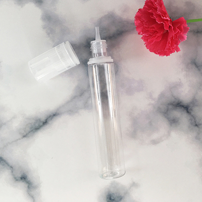 20 ml PET Beyaz Şeffaf Vücut Siyah Kapak Kapaklı Plastik Şişeler Meyve Yağı için
