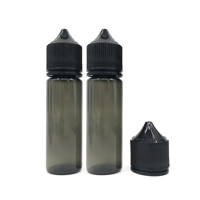 Siyah veya Beyaz Kapaklı 50 ml Sıkıştırılabilir Sıvı PET Damla Fişesi