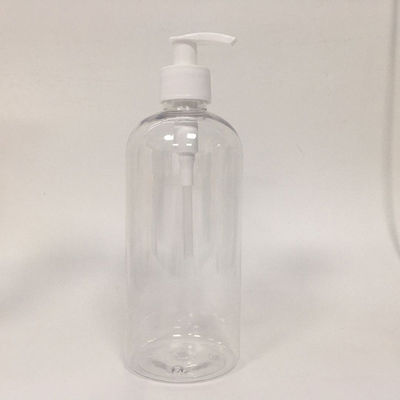 Şampuan pompası ile yeniden doldurulabilir 16 oz boş kehribar 500 ml plastik PET losyon şişesi