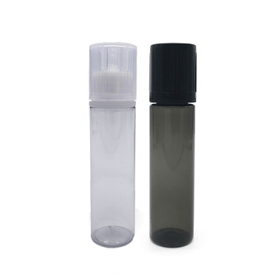 10 ml Yassı Kapaklı Plastik Şişe Şeffaf Siyah Renkli