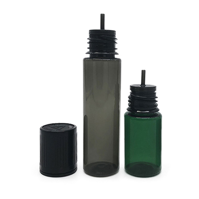 10 ml Yassı Kapaklı Plastik Şişe Şeffaf Siyah Renkli