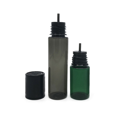 10 ml Yassı Kapaklı Plastik Şişe Şeffaf Siyah Renkli