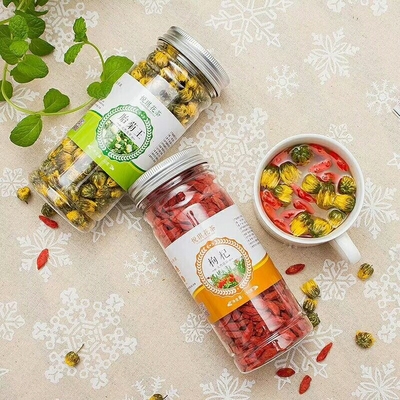 Gıda ambalajı Gıda depolama kapları 2OZ 4OZ 6OZ 120ml 250ml 500ml 1000ml Kapaklı açık plastik kavanoz