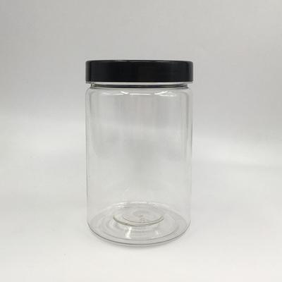 100ml 8oz 500ml 1000ml açık plastik hayvan depolama kapaklı gıda kalitesi kozmetik krem kavanozu