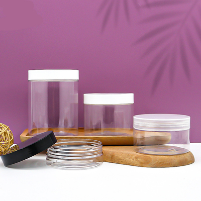 Gıda Derecesi Şeffaf 80ml 100ml 120ml 150ml 250ml 500ml 1000ml Kapaklı Dondurulmuş PET Plastik Kavanoz