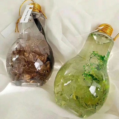 500ml Alüminyum Kapalı Plastik Lamba ampul şeklinde Meyve Şişesi