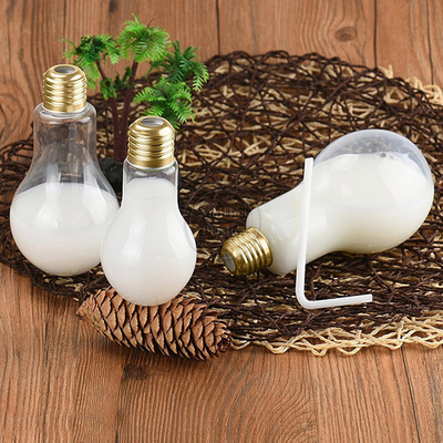 Orta Boyutlu Açık Plastik Süt Çay Şişeleri 0.5kg Kapasiteli Halkası ile Kare Yuvarlak Şekil