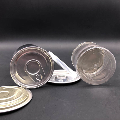 Gıda kalitesi Pop Dönerleri 80 mm çaplı 300# Alüminyum kolay açık uçlu PET açık plastik kavanozlar