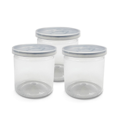 En Popüler 4oz 8oz Açık Yuvarlak Evcil Hayvan Plastik Kavanoz Gıda Kaliteli Plastik Kap