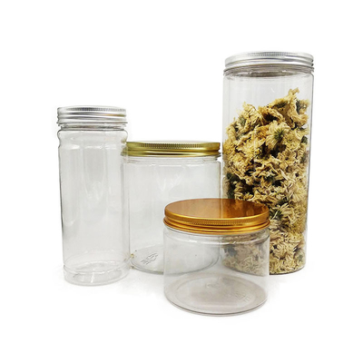 Özel Plastik Kavanoz Konteynerleri / Plastik Kavanozlar Basınç Duyarlı Dükkanlı Kavanozlar