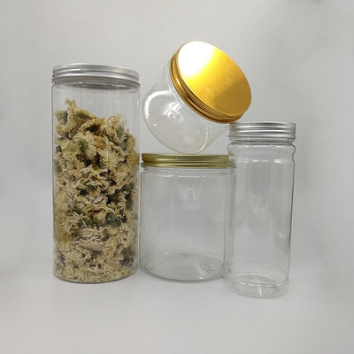 Gıda kalitesi PET konteyner fasulye için plastik kavanozlar Fındıklar Vuruşlu Kapak 250ml