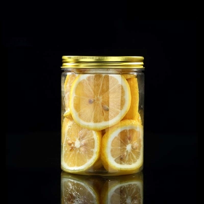Şeffaf plastik kaplar özelleştirilebilir logo 2 oz-8 oz kapasite Alüminyum kapağı ile