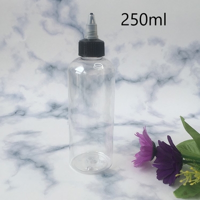 Özel etiket paneli ile çeşitli boyutlarda özelleştirilebilir plastik vida üst şişeler