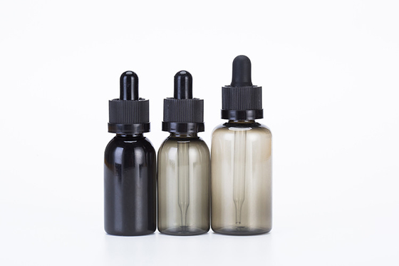 Dropper şişeleri 10-120ml Yumuşak vida Kapak Özel Logo Şeffaf Siyah Özel