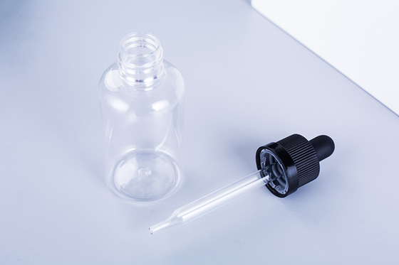 Dropper şişeleri 10-120ml Yumuşak vida Kapak Özel Logo Şeffaf Siyah Özel