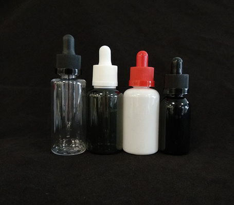 Özel Logo Dropper Şişeler Set Şeffaf Siyah Çeşitli Boyutlar 10ml-120ml Yumuşak Yüzey 5000pcs Baskı