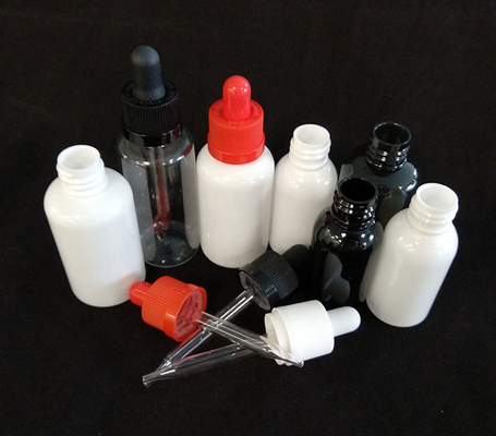 Özel Logo Dropper Şişeler Set Şeffaf Siyah Çeşitli Boyutlar 10ml-120ml Yumuşak Yüzey 5000pcs Baskı