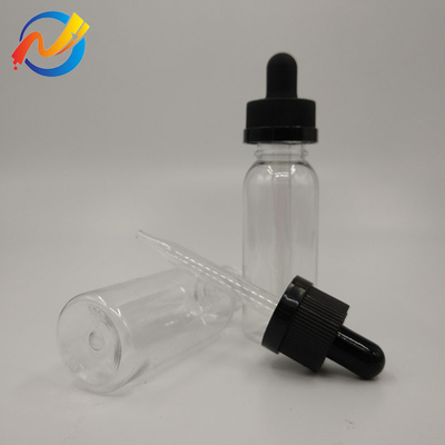15ml Özel Logo Plastik Damla Şişeleri Yumuşak Yüzey Şeffaf Siyah Özel