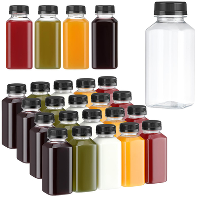 Kollu, kare yuvarlak plastik süt çayı şişeleri 120 ml 250 ml 350 ml 500 ml kapasiteli