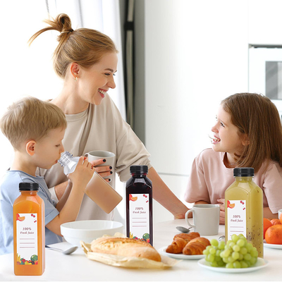 Kapağında 120ml-500ml kapasiteli bir vida bulunan kare yuvarlak yalıtımlı süt çayı şişeleri