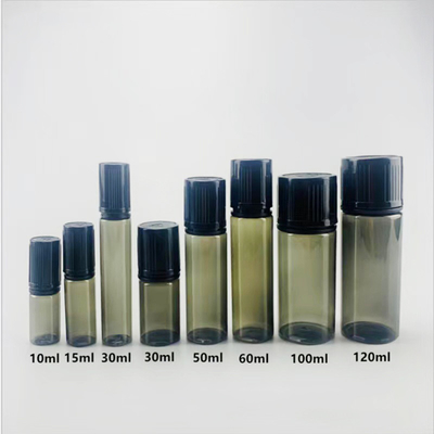 10ml-100ml PET sıvı damlatıcı şişeler Özel Logo Ekran Baskı Yuvarlak Şekil