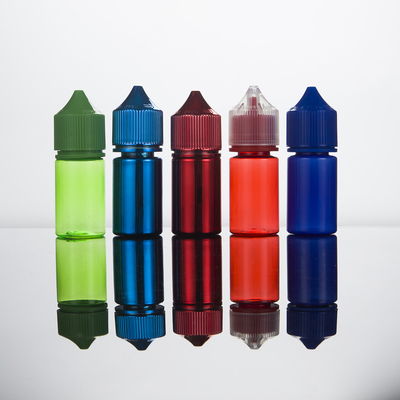 Çocuk geçirmez vida kapağı ile özelleştirilebilir 10ml-100ml PET sıvı damlatıcı şişeler
