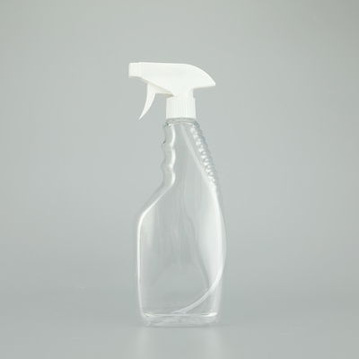 Yumuşak yuvarlak PET plastik sprey şişesi klasik tasarımlı şeffaf renkte.