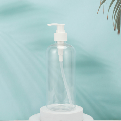 Yuvarlak PMMA Plastik Losyon Şişeleri Özelleştirilebilir Şekil PET Yakası UV Elektroplat Kapak 250ml-500ml