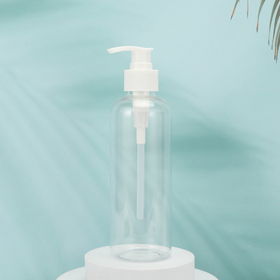 Yuvarlak PMMA Plastik Losyon Şişeleri Özelleştirilebilir Şekil PET Yakası UV Elektroplat Kapak 250ml-500ml