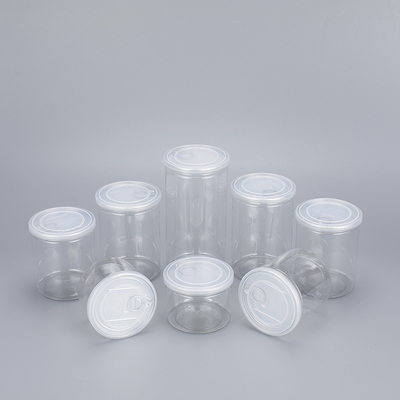 Güzellik Ürünleri için Alüminyum Kapaklı Özelleştirilebilir Şeffaf Plastik Kavanoz Konteynerleri Çeşitli Boyutlar 2oz-8oz.