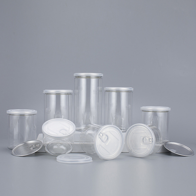 Güzellik Ürünleri için Alüminyum Kapaklı Özelleştirilebilir Şeffaf Plastik Kavanoz Konteynerleri Çeşitli Boyutlar 2oz-8oz.